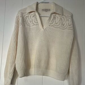 Lift Women’s Cream Color V Neck Sweater 15